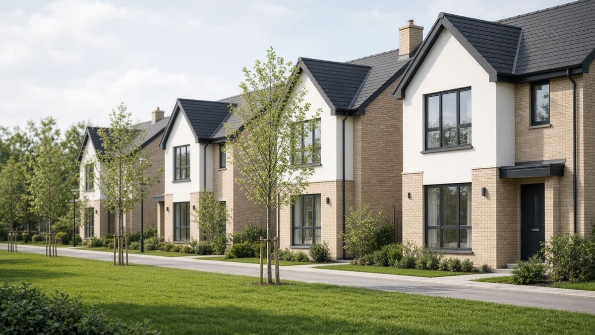 Contemporary new-build houses